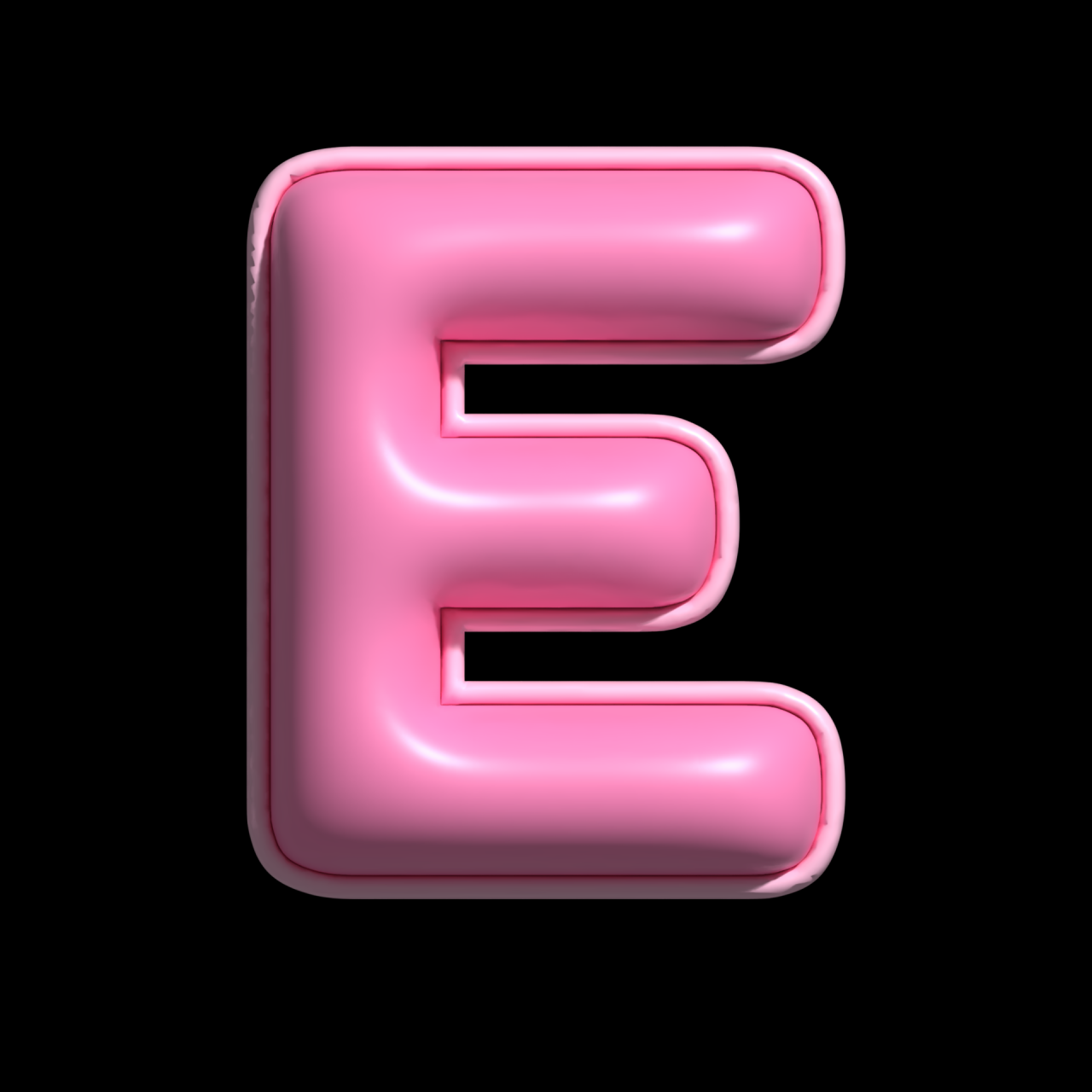 Letter E pink alphabet glossy 22285875 PNG